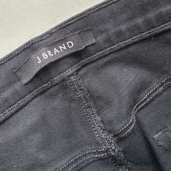 J Brand Vesper Black Alana High Waist Raw Hem Ankle Skinny Jeans 30 - Picture 9 of 16